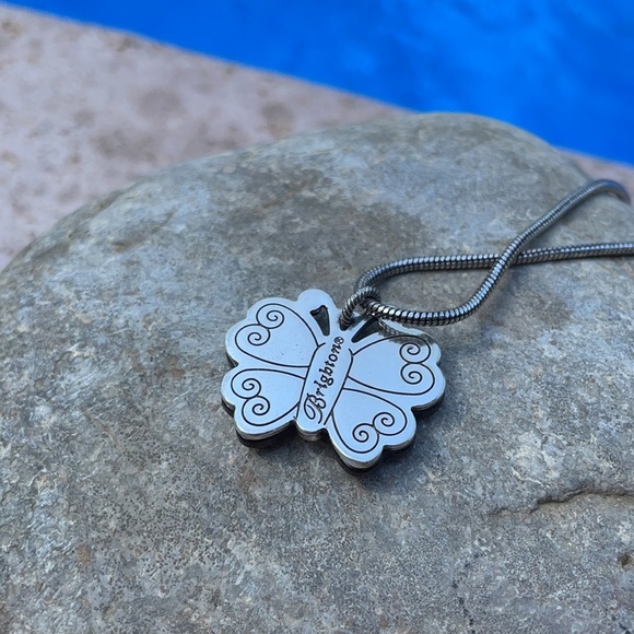 Brighton necklace 8" with butterfly pendant - Picture 4 of 7